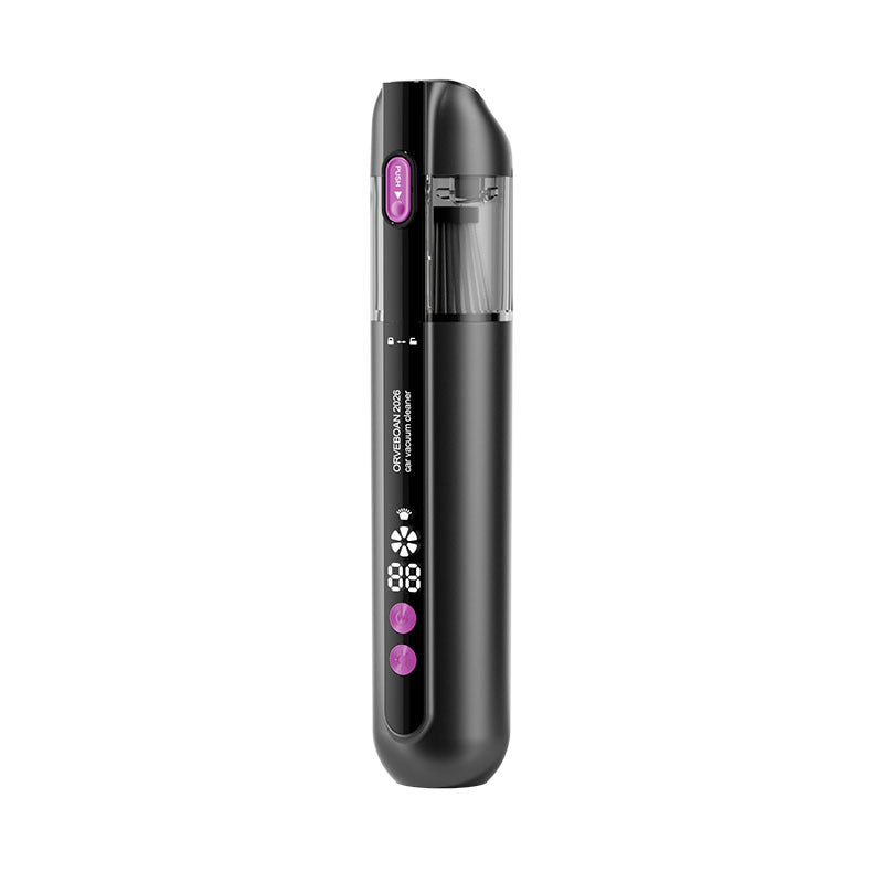 Aura Jet Pro compact vacuum showing included nozzles and brush attachment