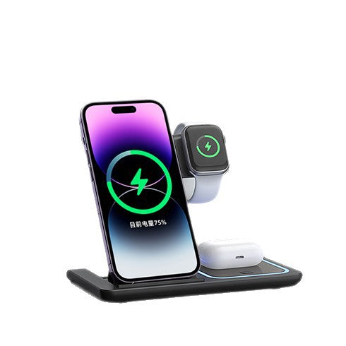 Aura Charge 3-in-1 magnetic wireless charging stand — Elegant White