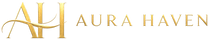 Aura Haven gold monogram and wordmark