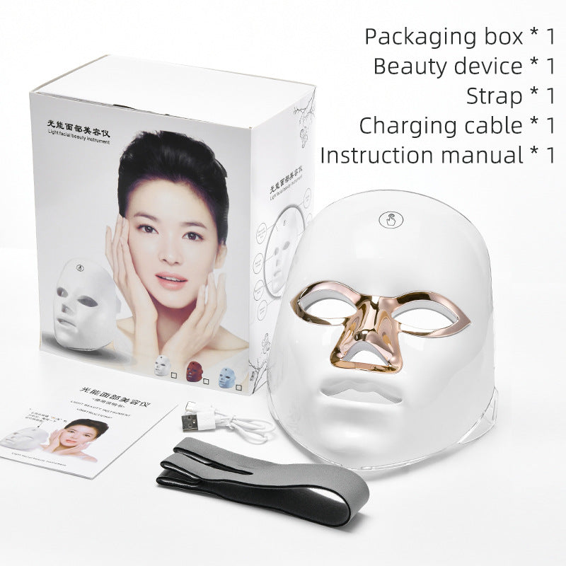 Aura Glow Pro rechargeable 7-color LED face and neck mask